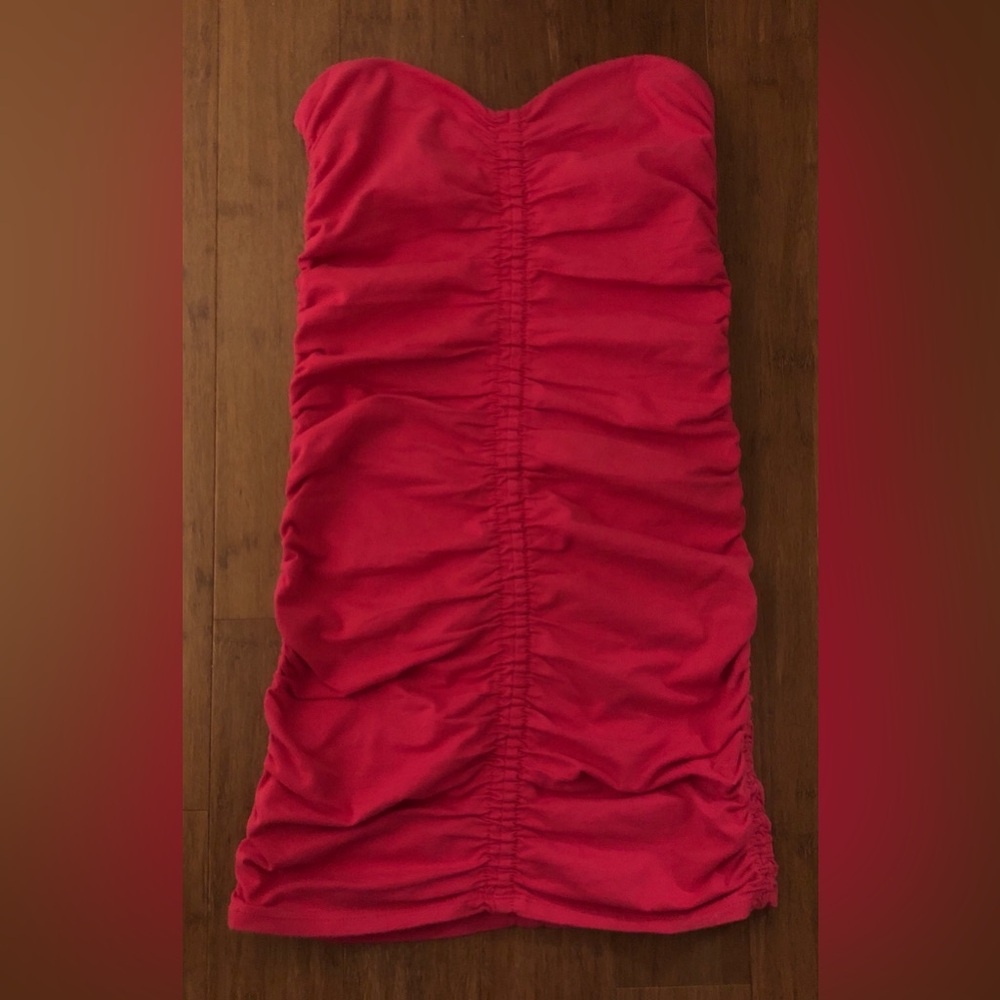 Zara Dress Mini NWT Pink Ruched Bodycon Tunic S / M Casual